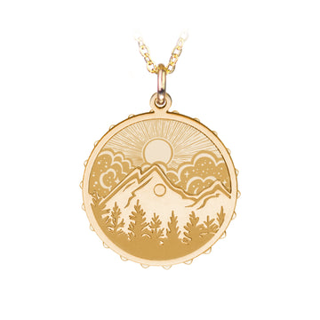 Nature's Journey Spinning Gold-Fill Necklace